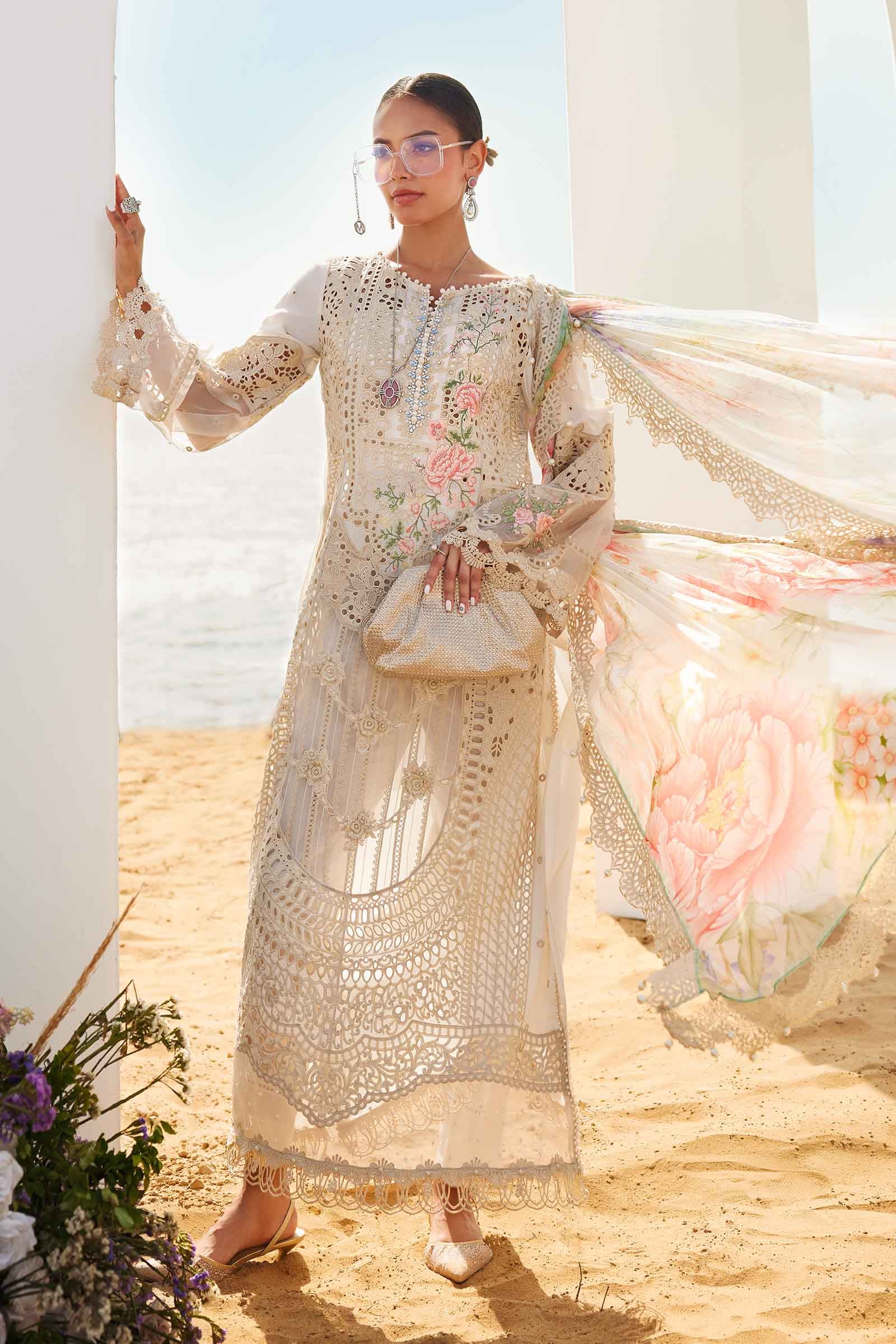 3 Piece Unstitched Embroidered Lawn Suit | EID LAWN-25-07