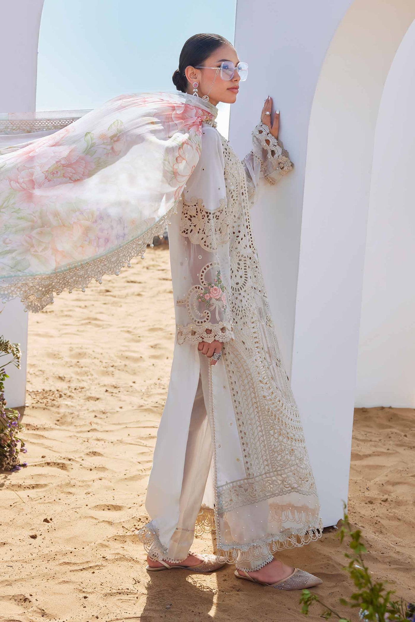 3 Piece Unstitched Embroidered Lawn Suit | EID LAWN-25-07