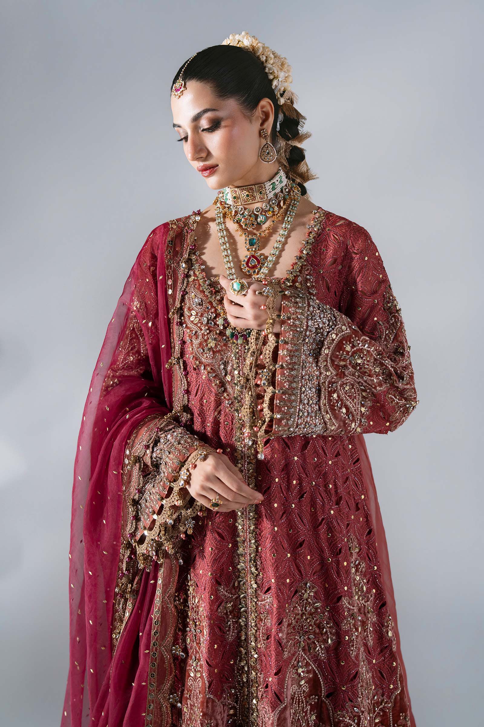 3 Piece Unstitched Embroidered Organza Suit