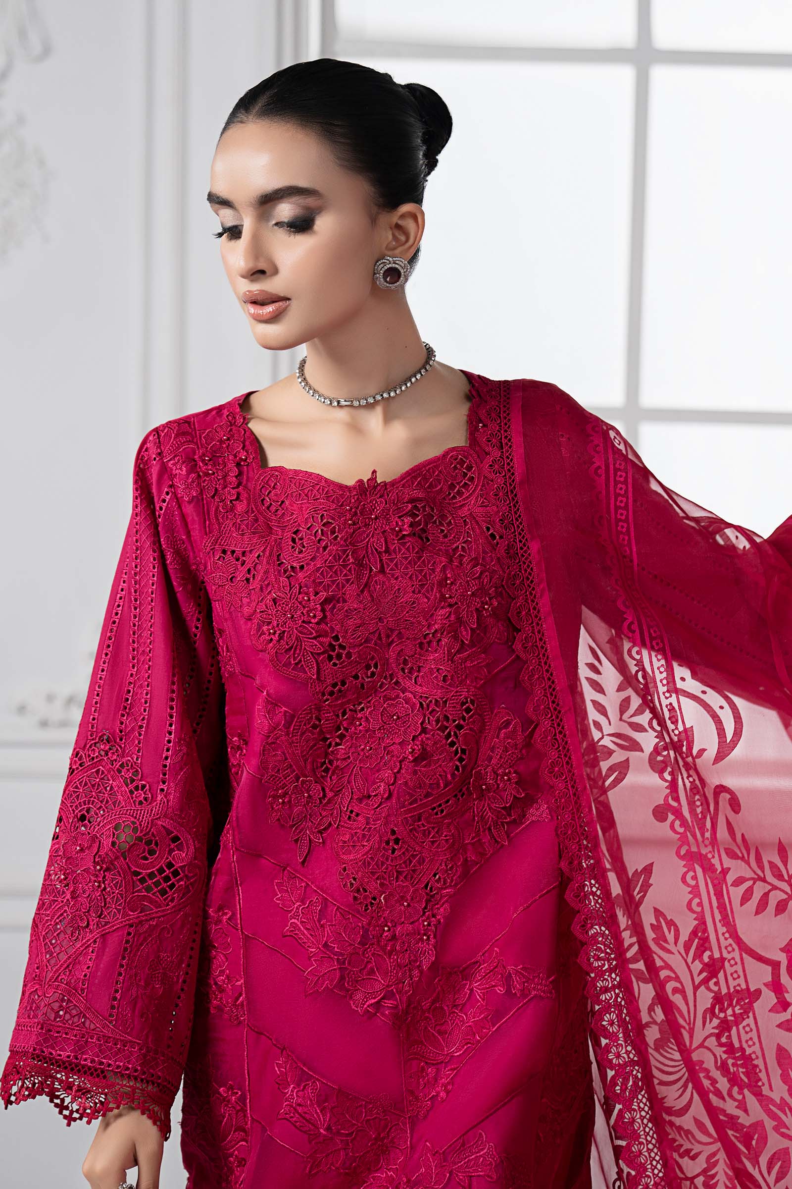 3 Piece Embroidered Lawn Suit | DS-2508-A