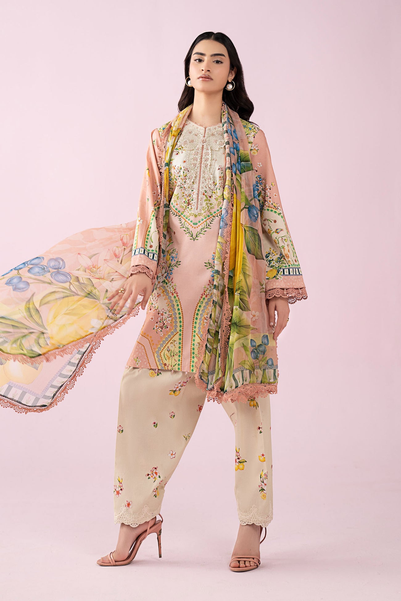 3 Piece Embroidered Lawn Suit