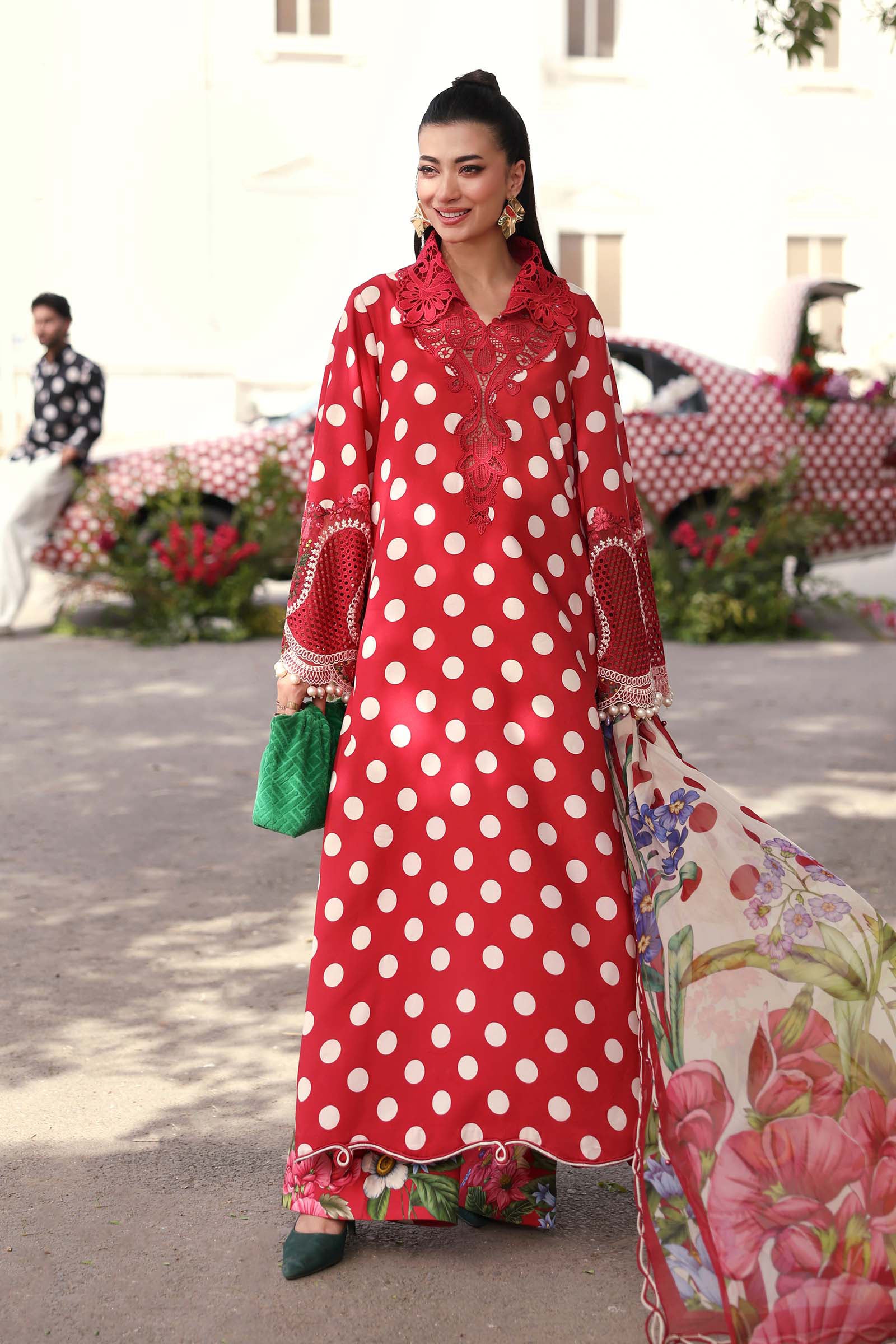 3 Piece Unstitched Embroidered Lawn Suit