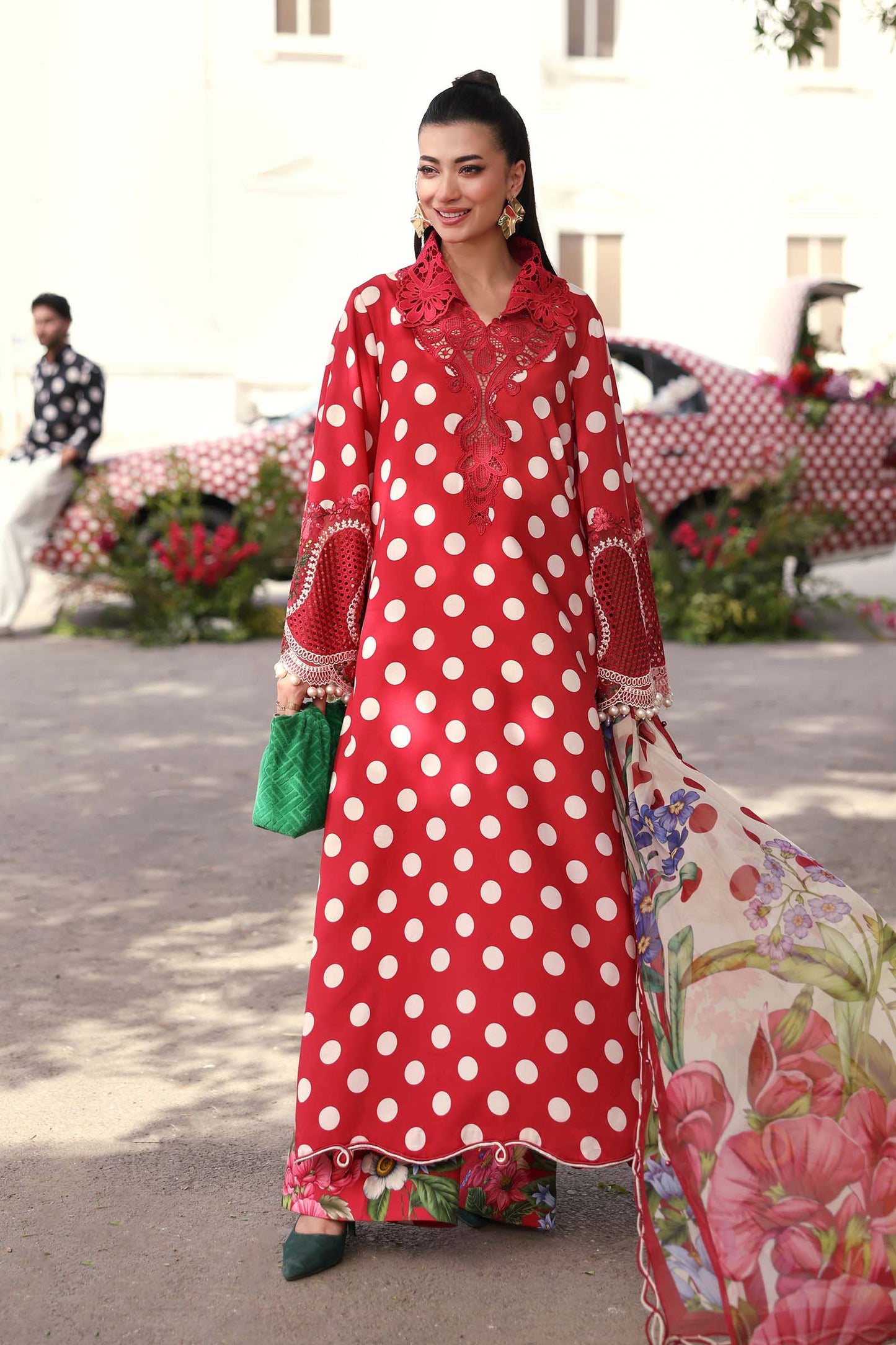 3 Piece Unstitched Embroidered Lawn Suit