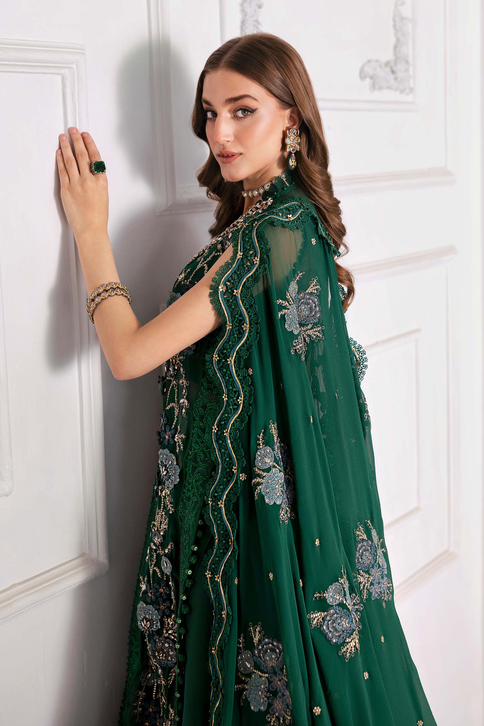 3 Piece Unstitched Embroidered Chiffon Suit | BD-3008