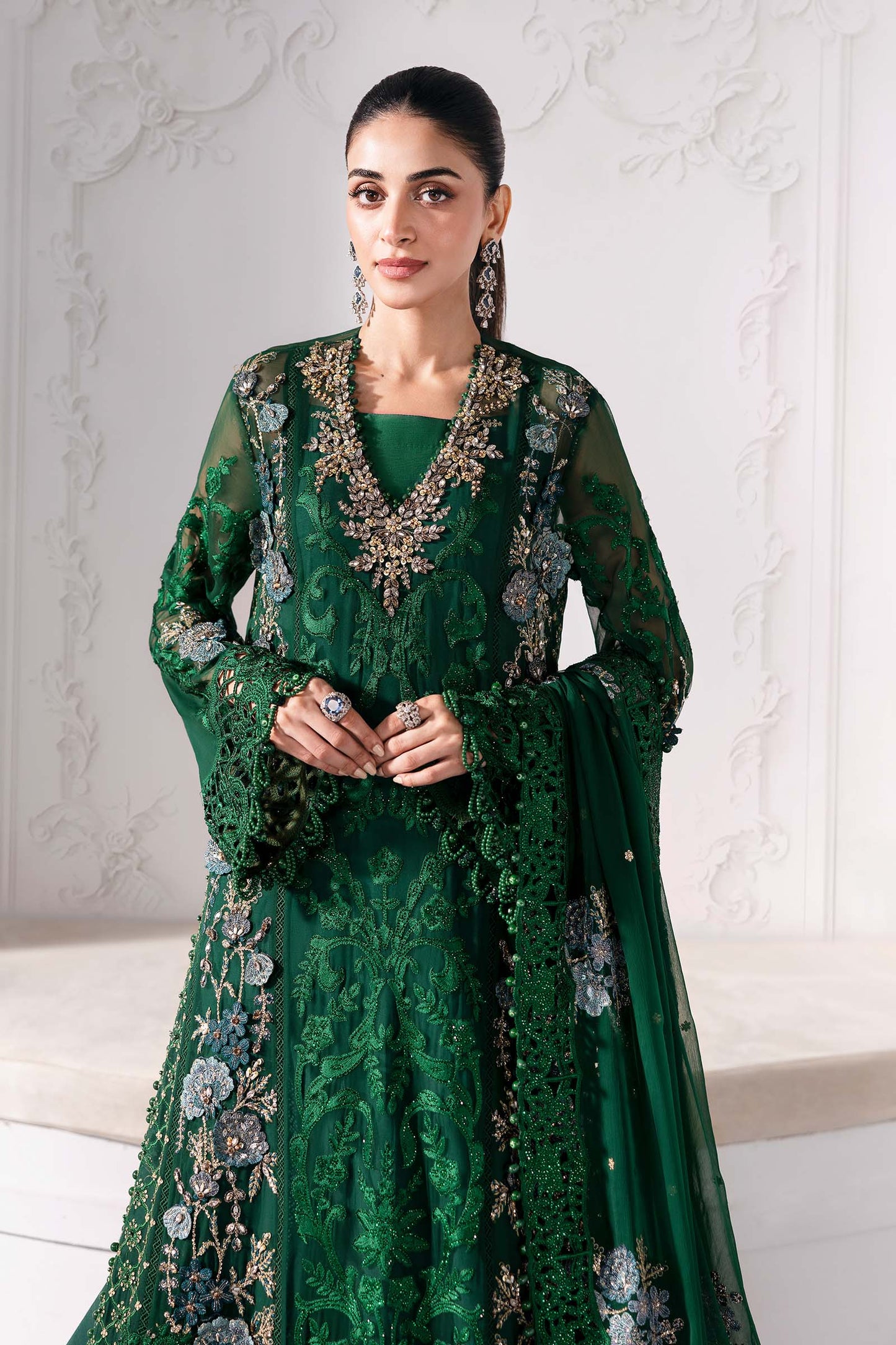 3 Piece Unstitched Embroidered Chiffon Suit | BD-3008