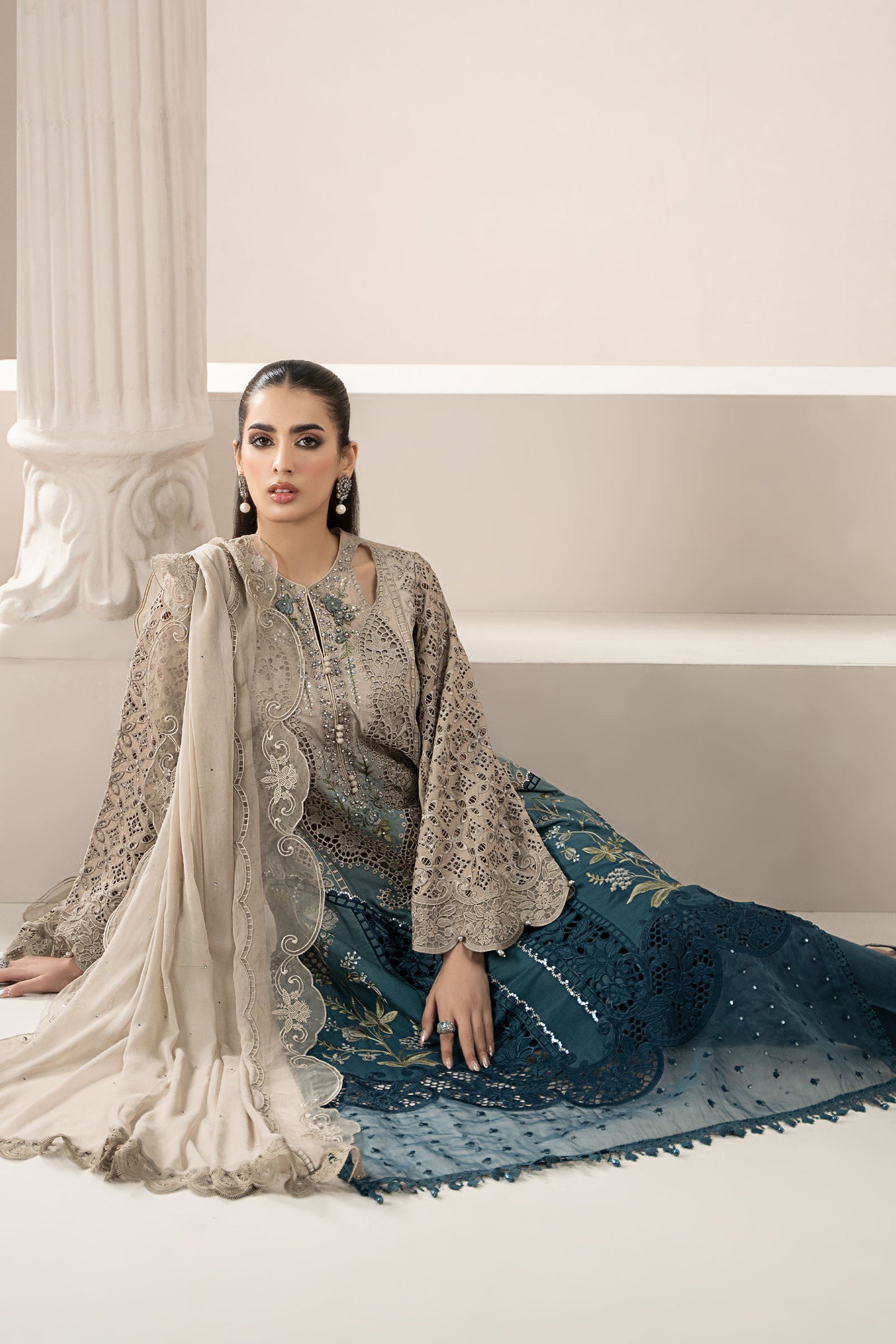 3 Piece Embroidered Lawn Suit | ELS-25-08