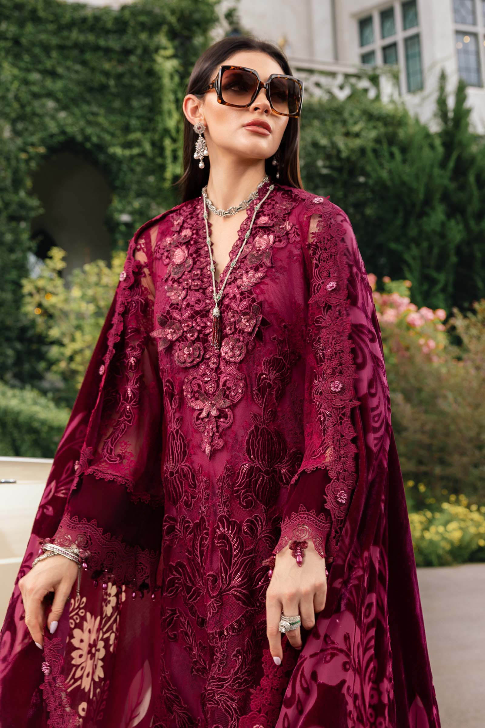 3 Piece Unstitched Embroidered Chantilly Suit