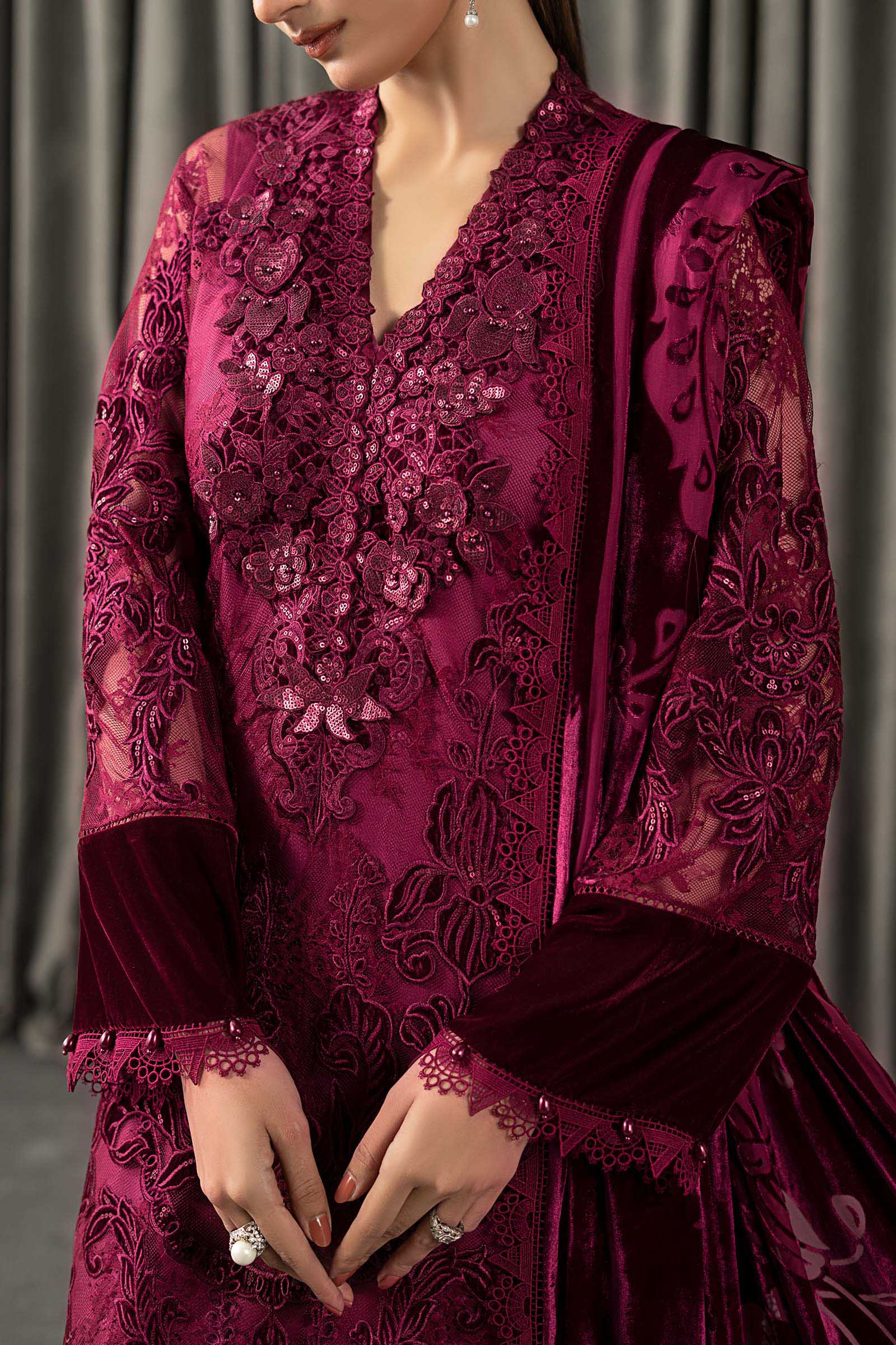 3 Piece Embroidered Chantilly Suit