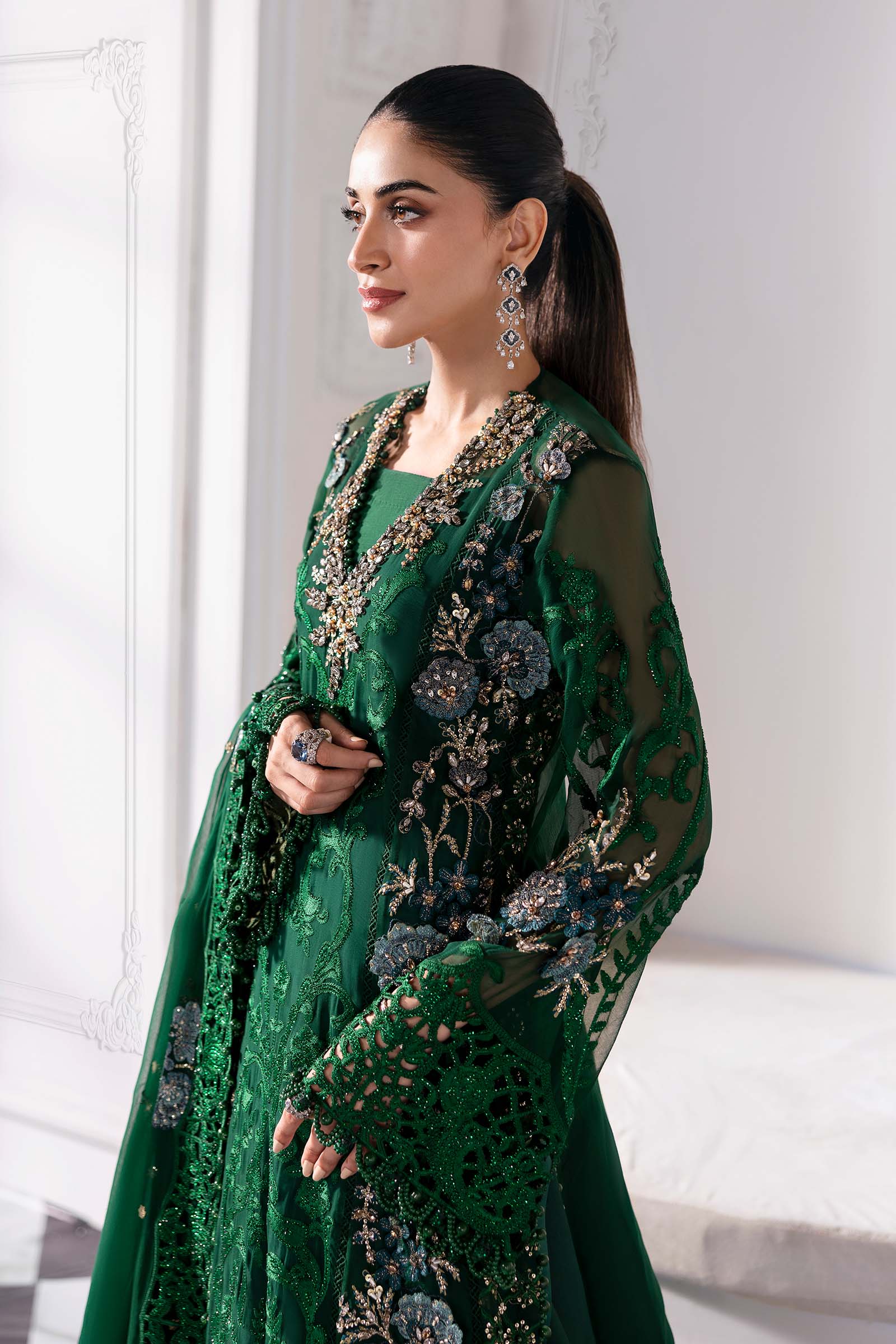 3 Piece Unstitched Embroidered Chiffon Suit | BD-3008