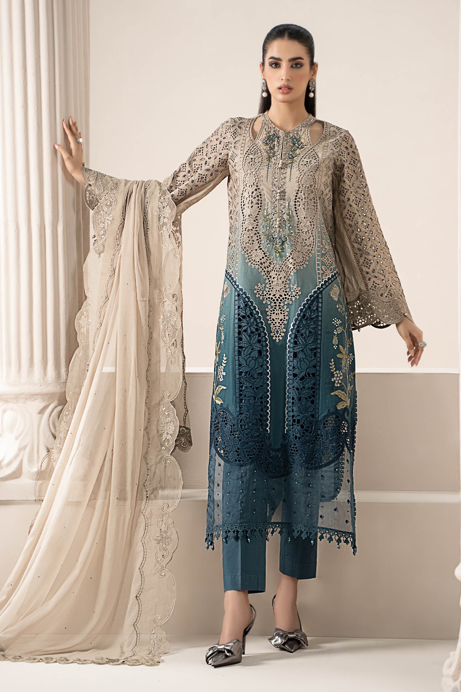 3 Piece Embroidered Lawn Suit | ELS-25-08