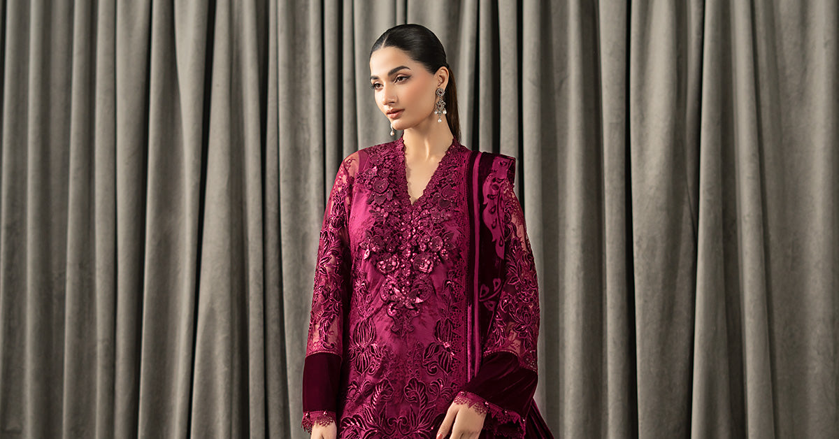 3 Piece Embroidered Chantilly Suit