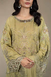 3 Piece Embroidered Raw Silk Suit