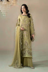 3 Piece Embroidered Raw Silk Suit