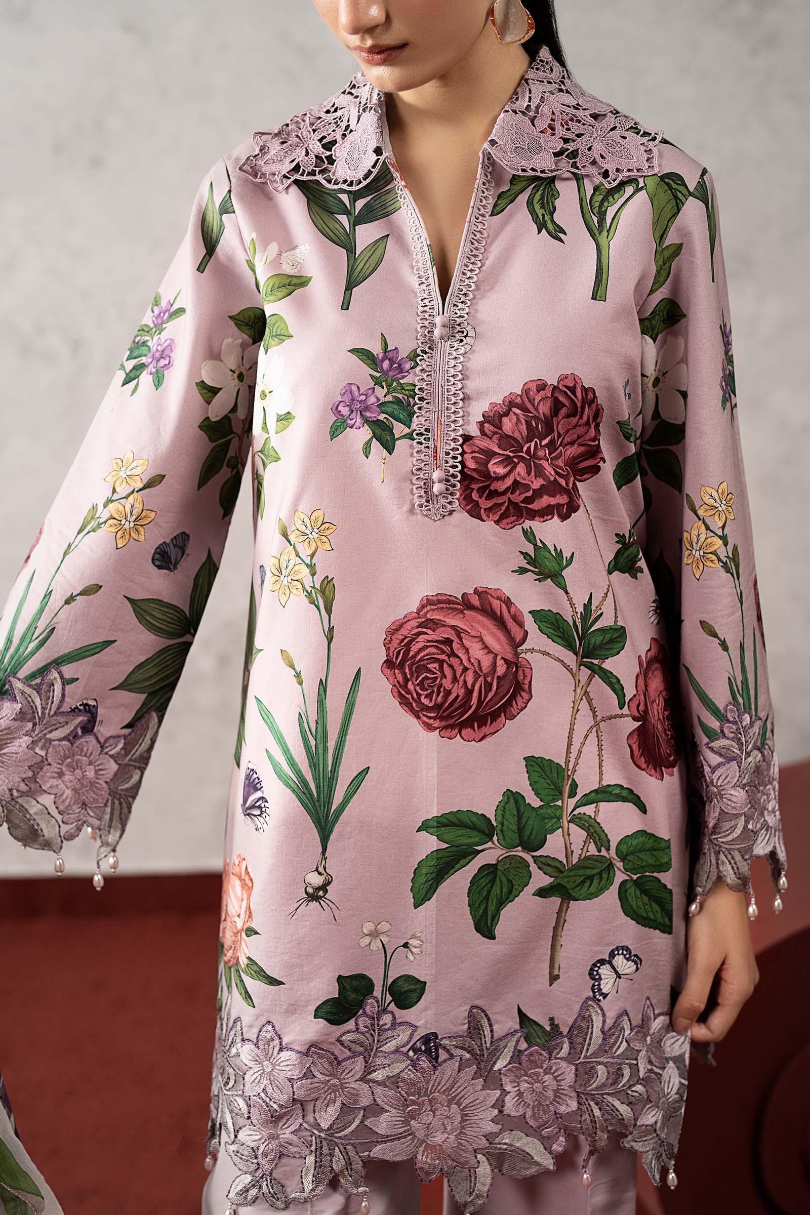3 Piece Embroidered Cambric Suit