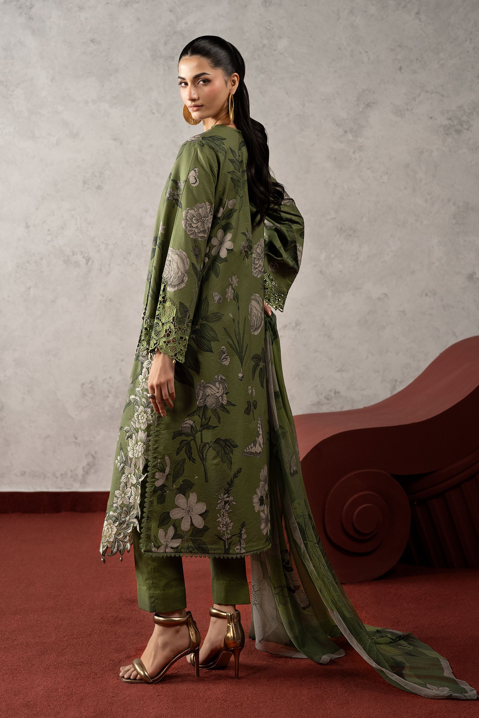 3 Piece Embroidered Cambric Suit