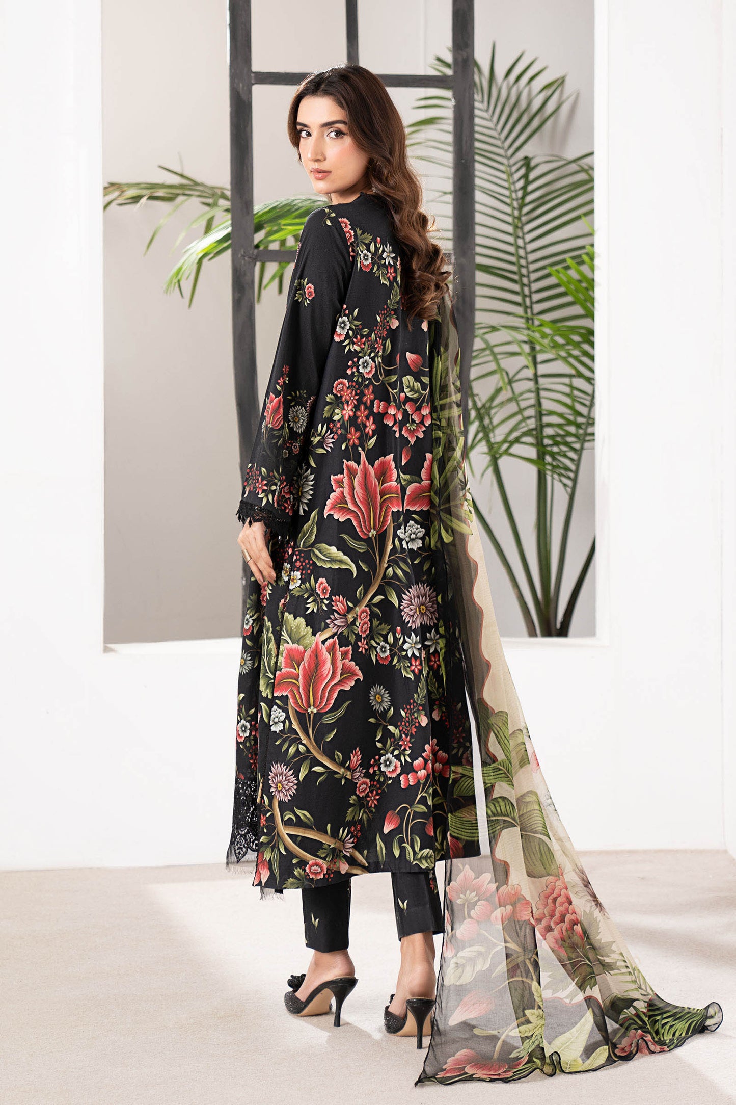 3 Piece Embroidered Cambric Suit