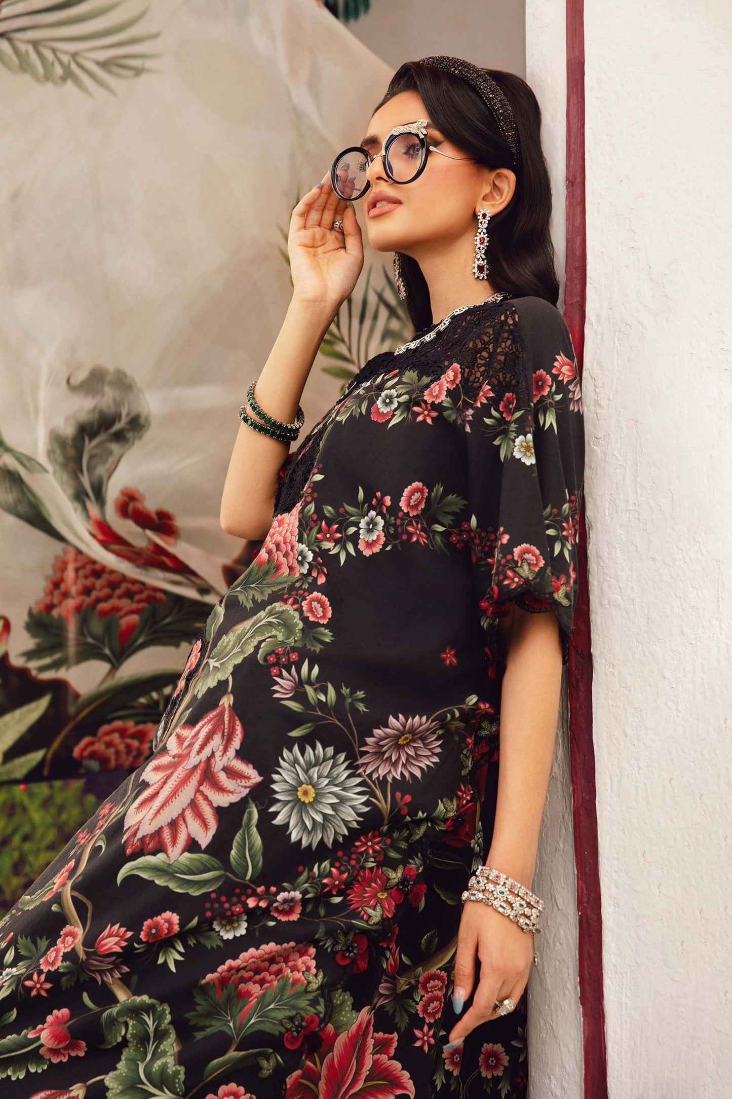 3 Piece Unstitched Embroidered Cambric Suit | MPT-2709-B