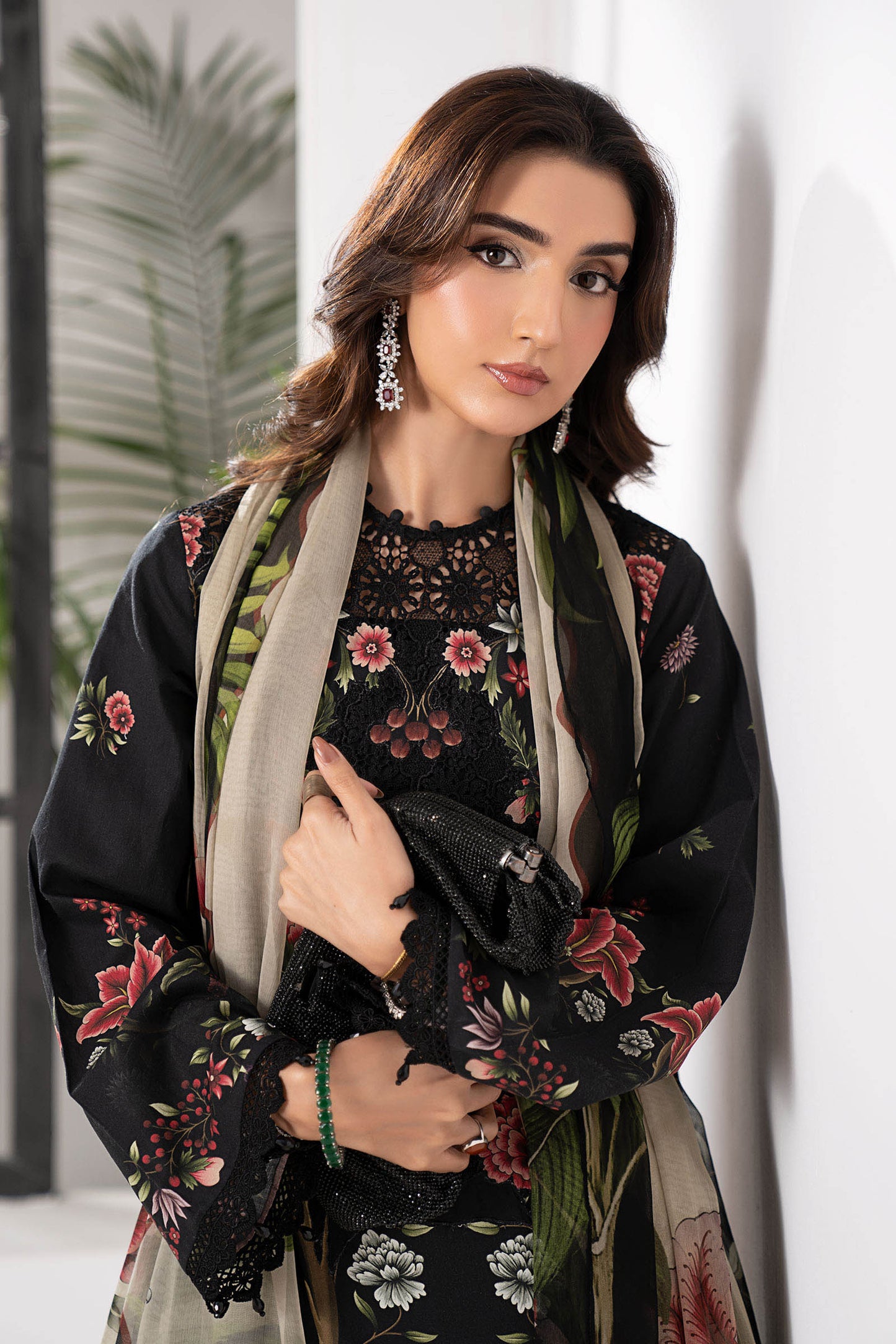 3 Piece Embroidered Cambric Suit