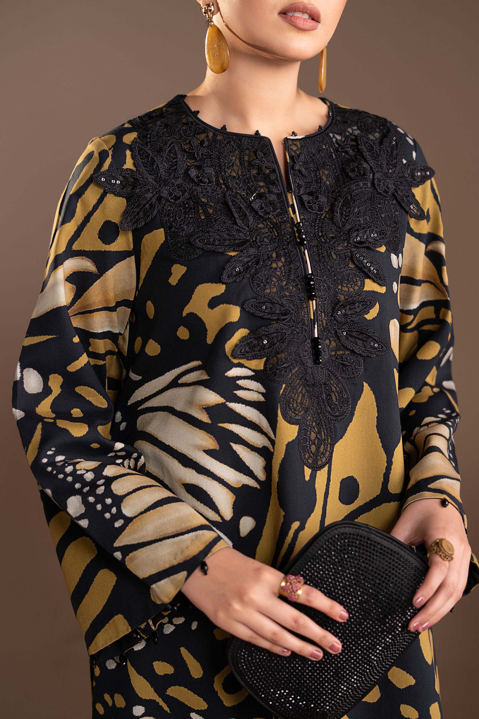 3 Piece Embroidered Linen Suit