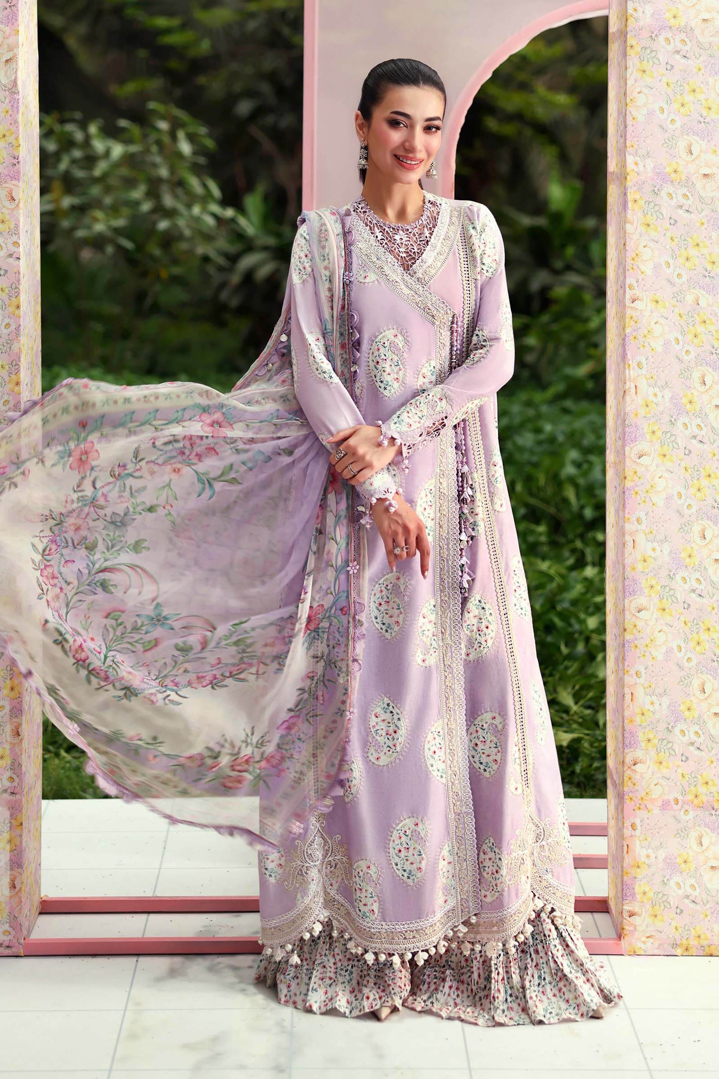 3 Piece Unstitched Embroidered Lawn Suit