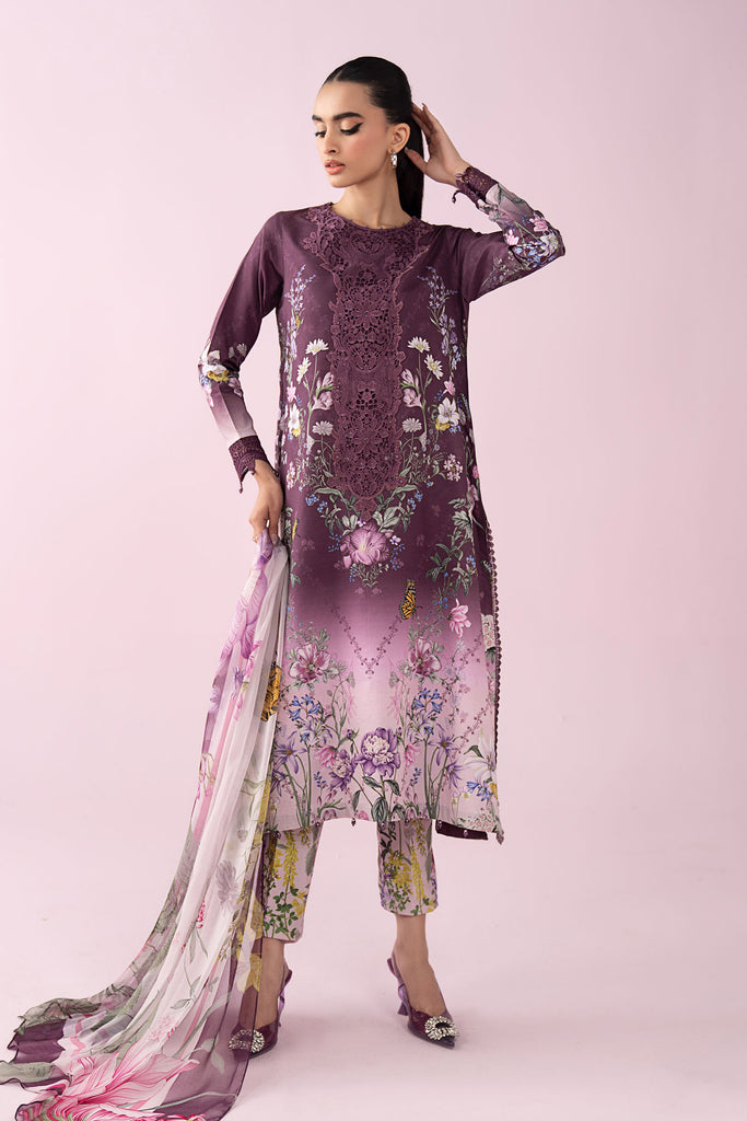 Maria B 3 Piece Embroidered Lawn Suit, view 1