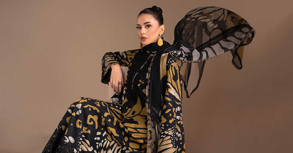 3 Piece Embroidered Linen Suit