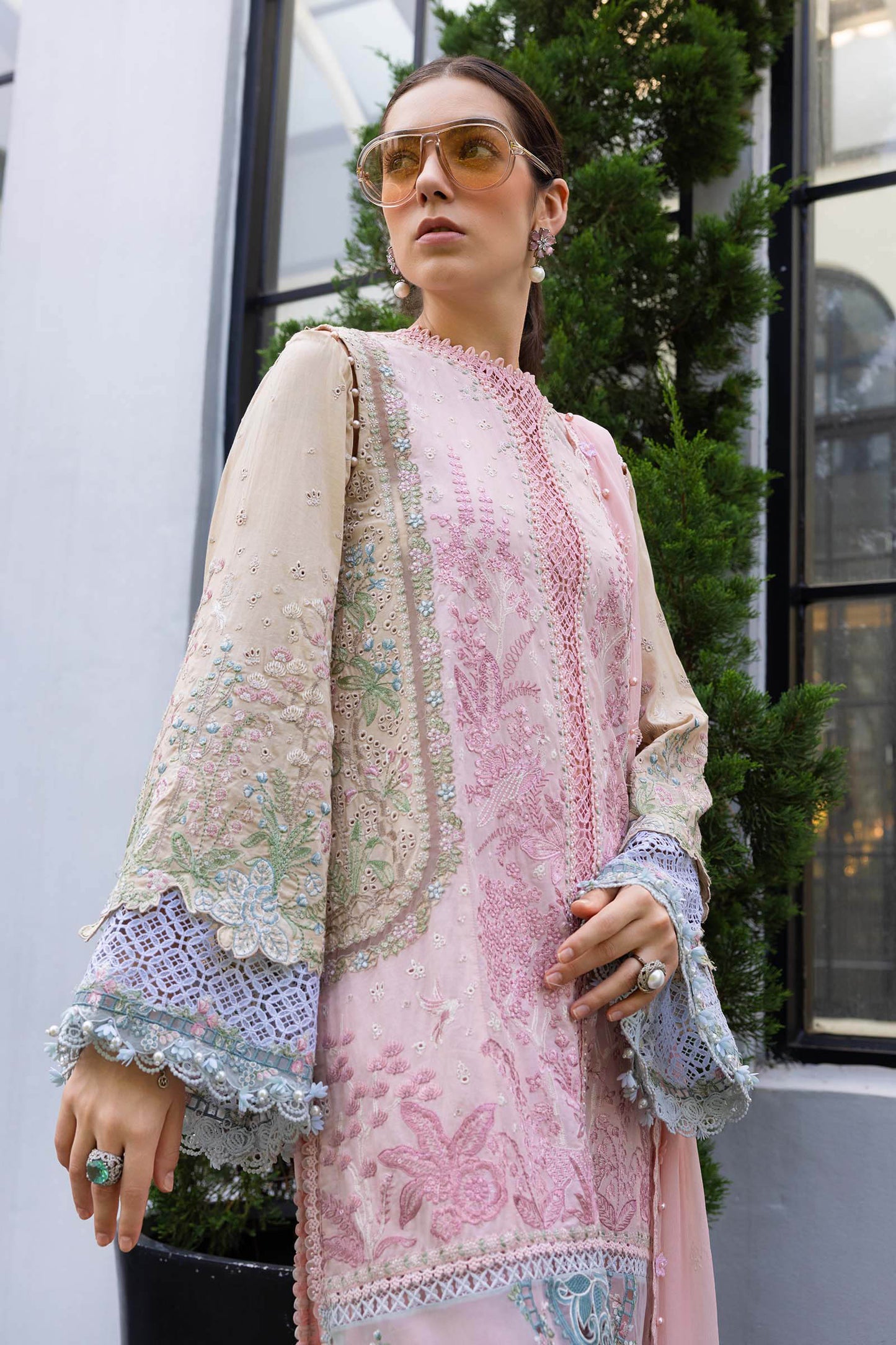 3 Piece Unstitched Embroidered Lawn Suit