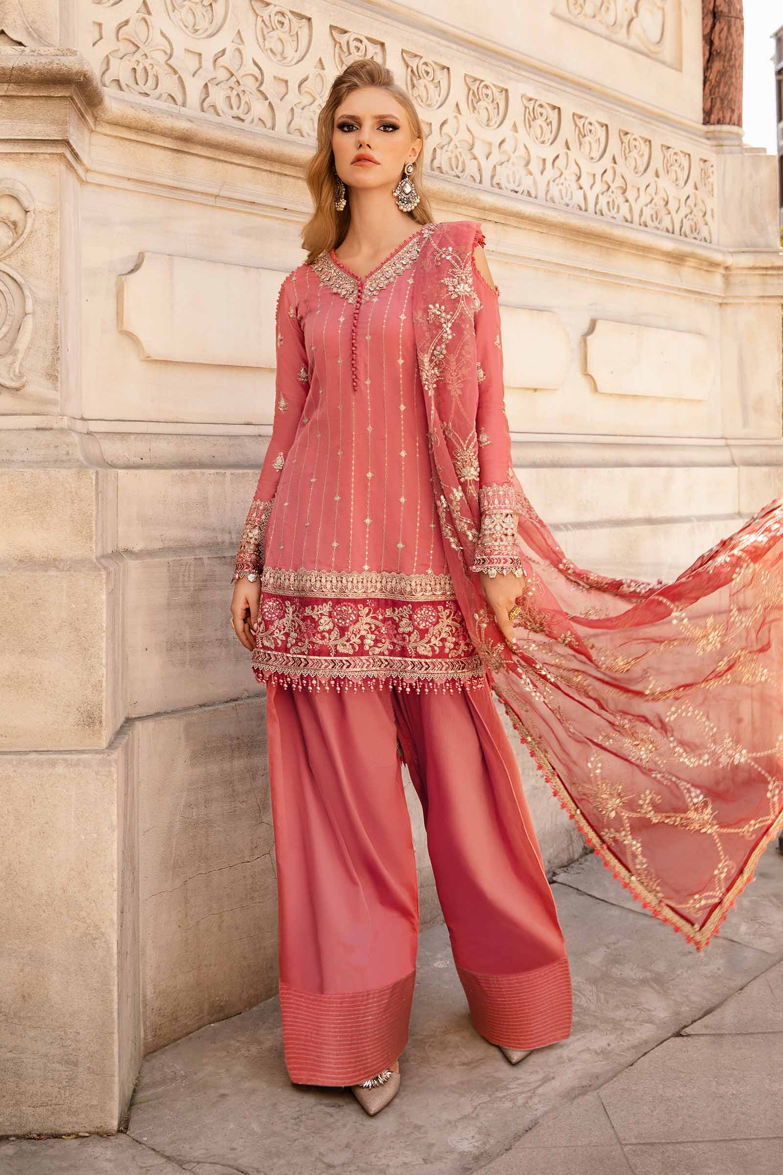 Unstitched Embroidered Cotton Satin Suit | CST-809