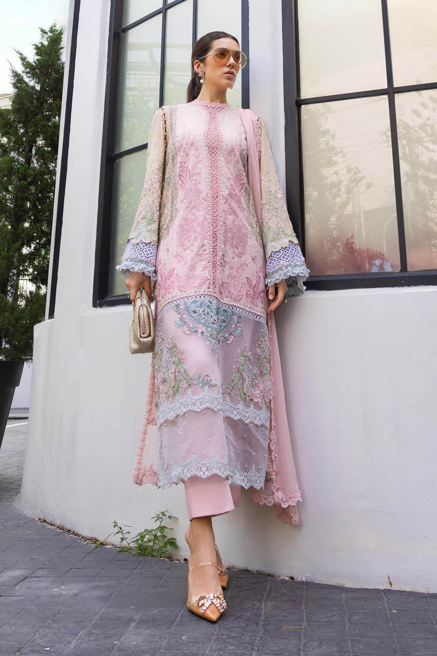 3 Piece Unstitched Embroidered Lawn Suit