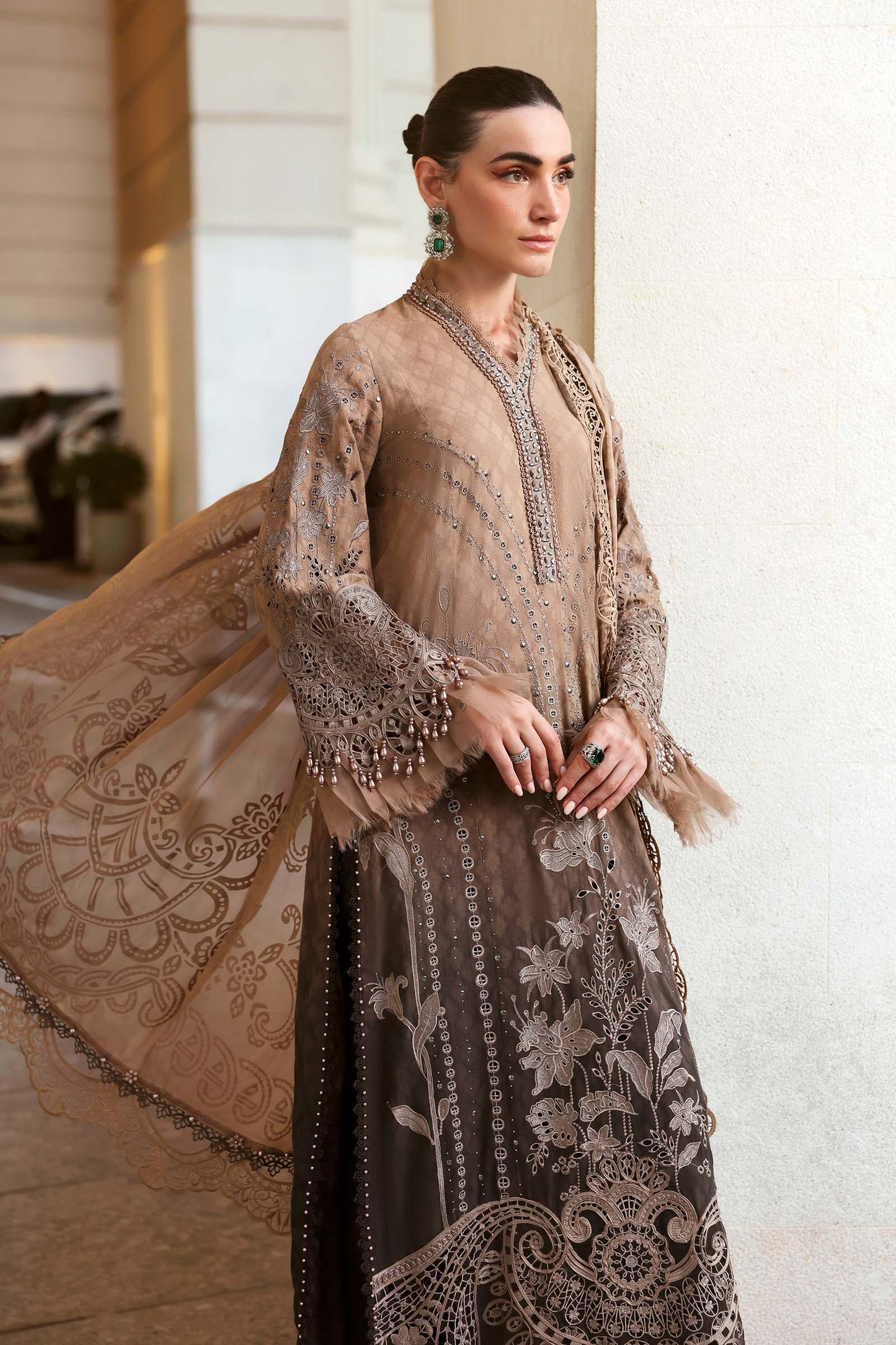3 Piece Unstitched Embroidered Jacquard Lawn Suit