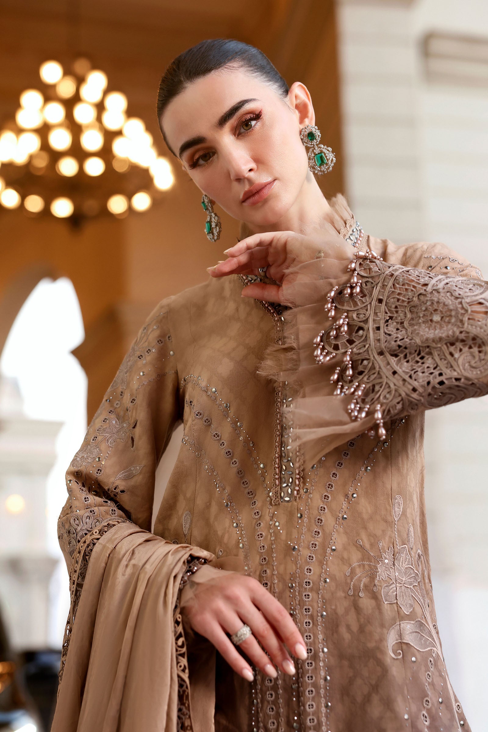 3 Piece Unstitched Embroidered Jacquard Lawn Suit