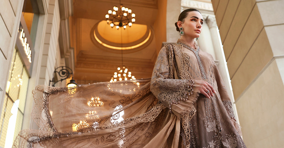 3 Piece Unstitched Embroidered Jacquard Lawn Suit