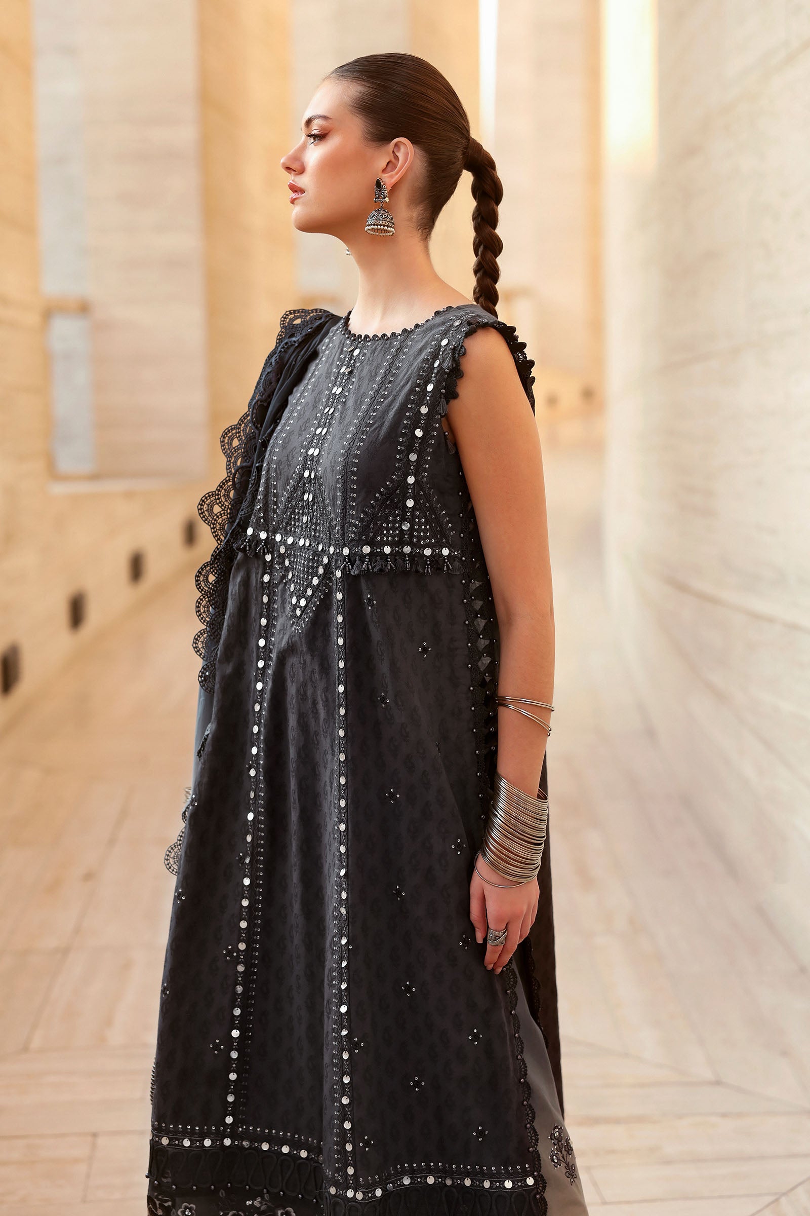 3 Piece Unstitched Embroidered Jacquard Lawn Suit