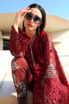 3 Piece Unstitched Embroidered Net Suit