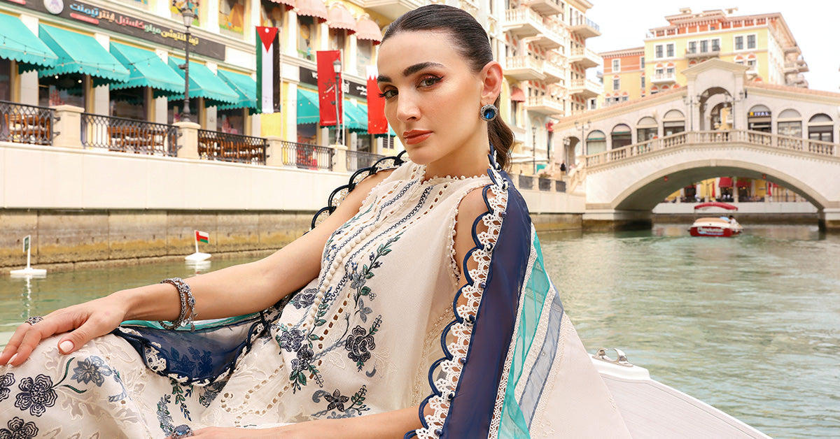 3 Piece Unstitched Embroidered Jacquard Lawn Suit