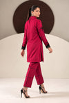 2 Piece Embroidered Dobby Linen Suit