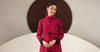 2 Piece Embroidered Dobby Linen Suit