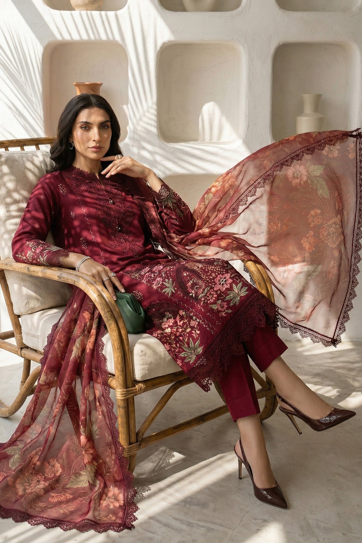 3 Piece Embroidered Lawn Suit