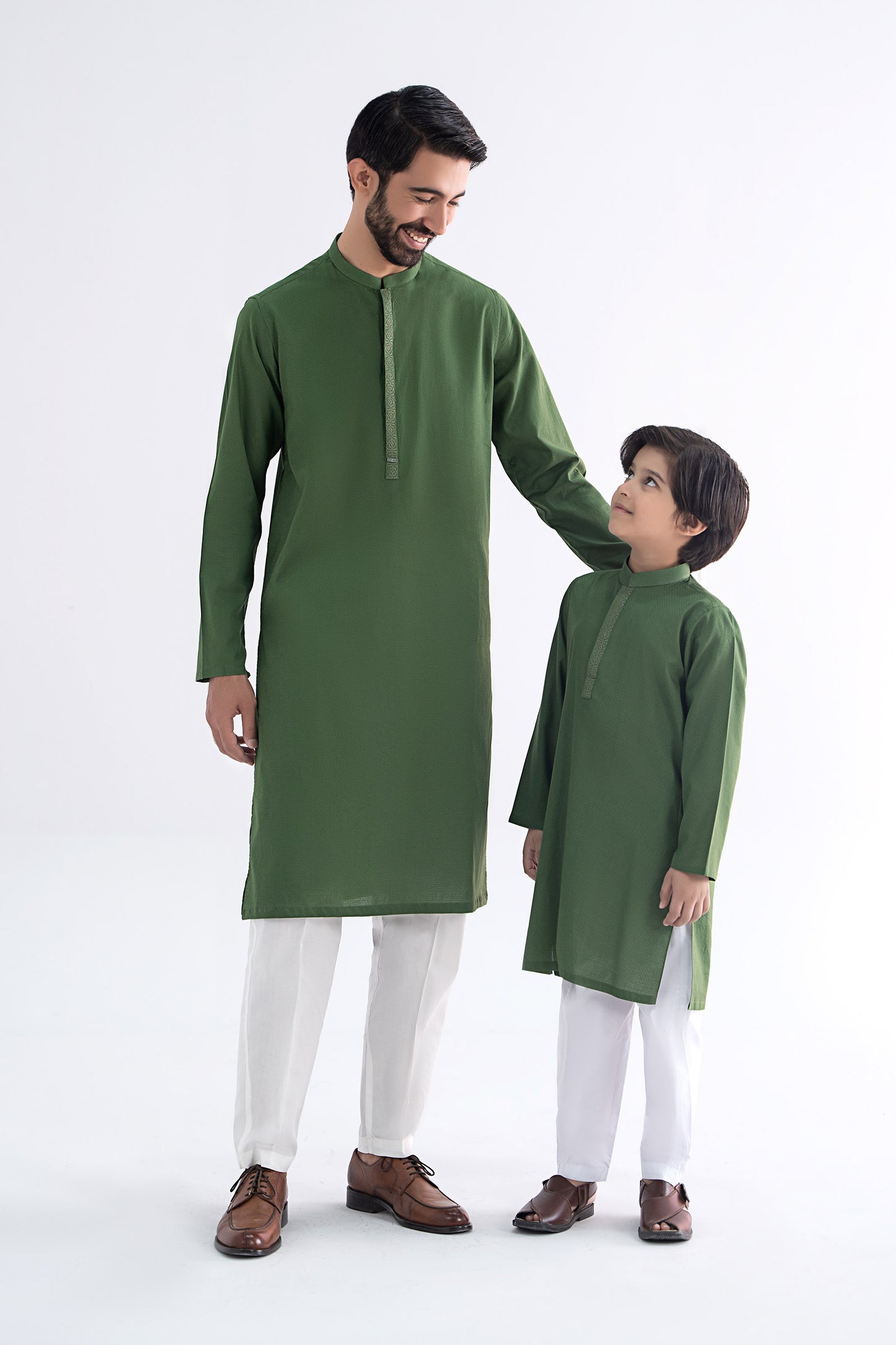 Embroidered Jacquard Kurta