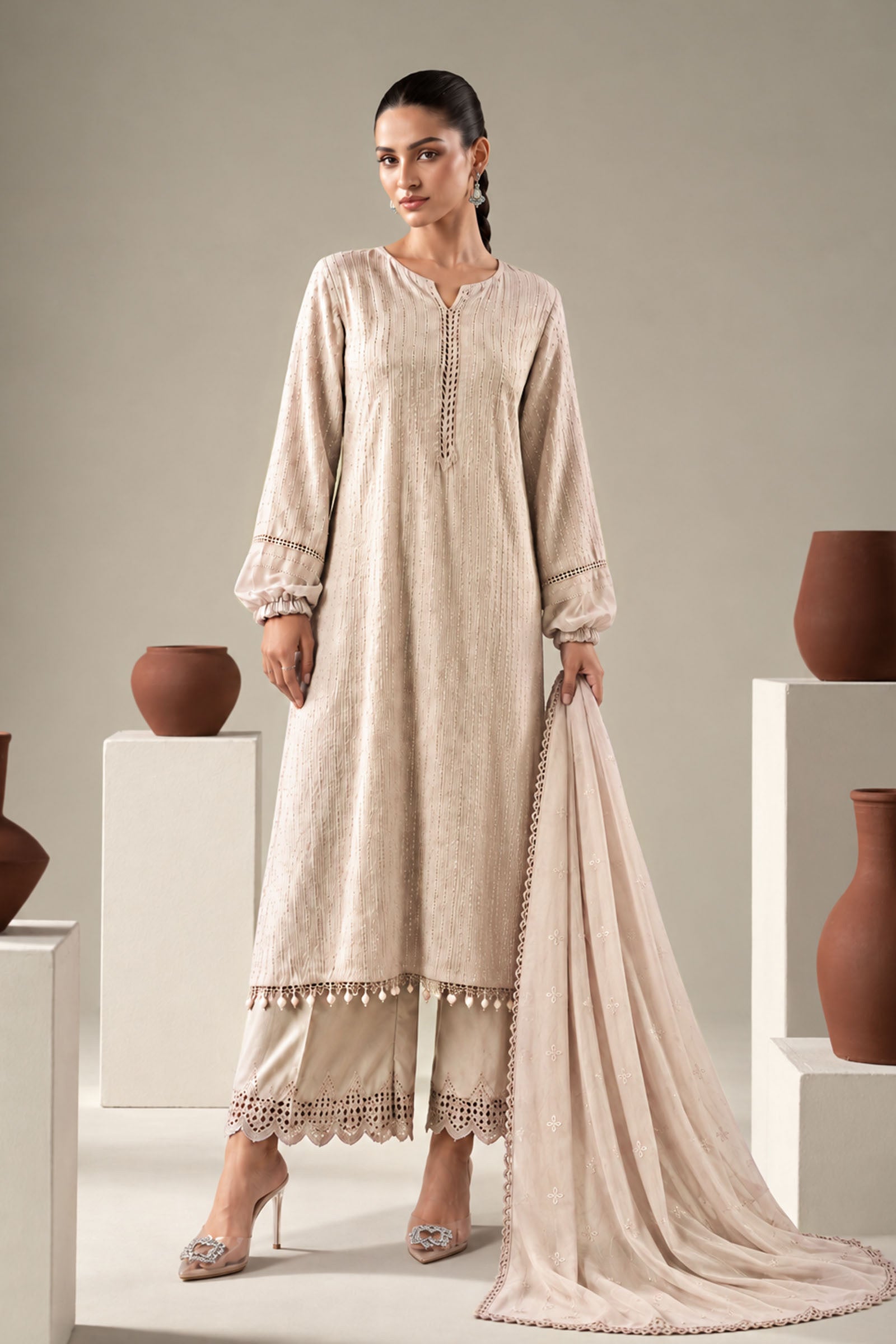 3 Piece Embroidered Lawn Suit