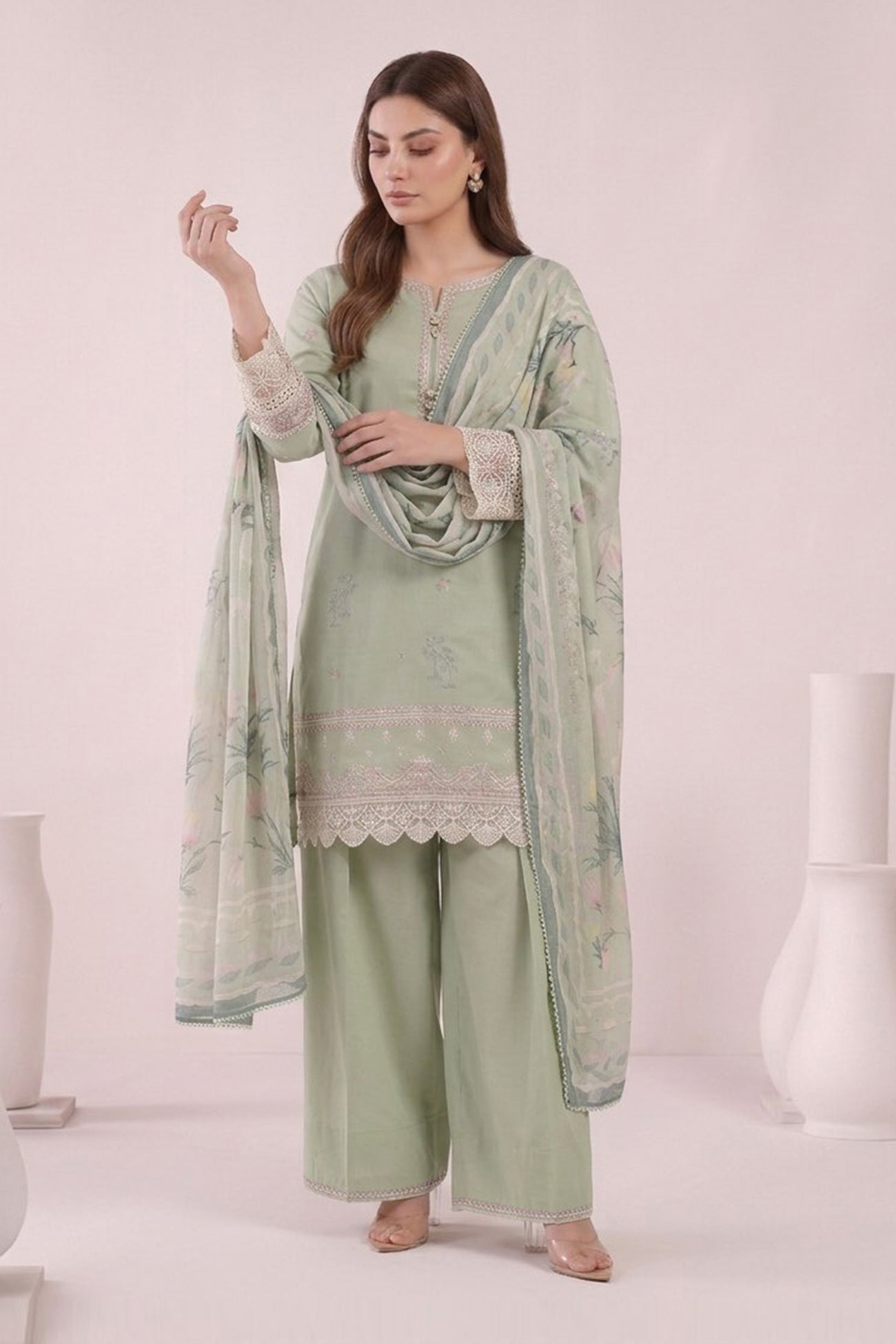 3 Piece Embroidered Lawn Suit