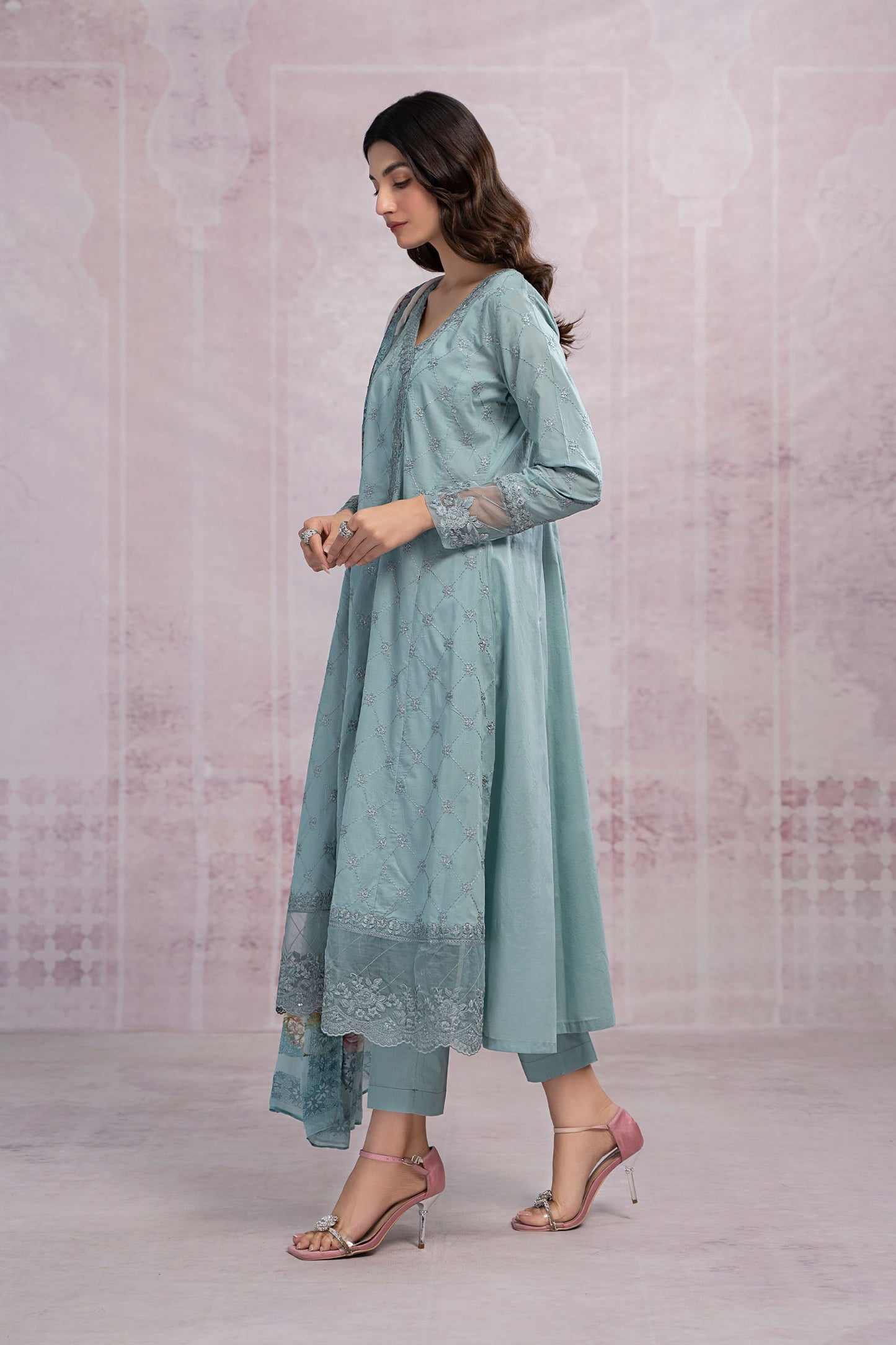 3 Piece Embroidered Suit