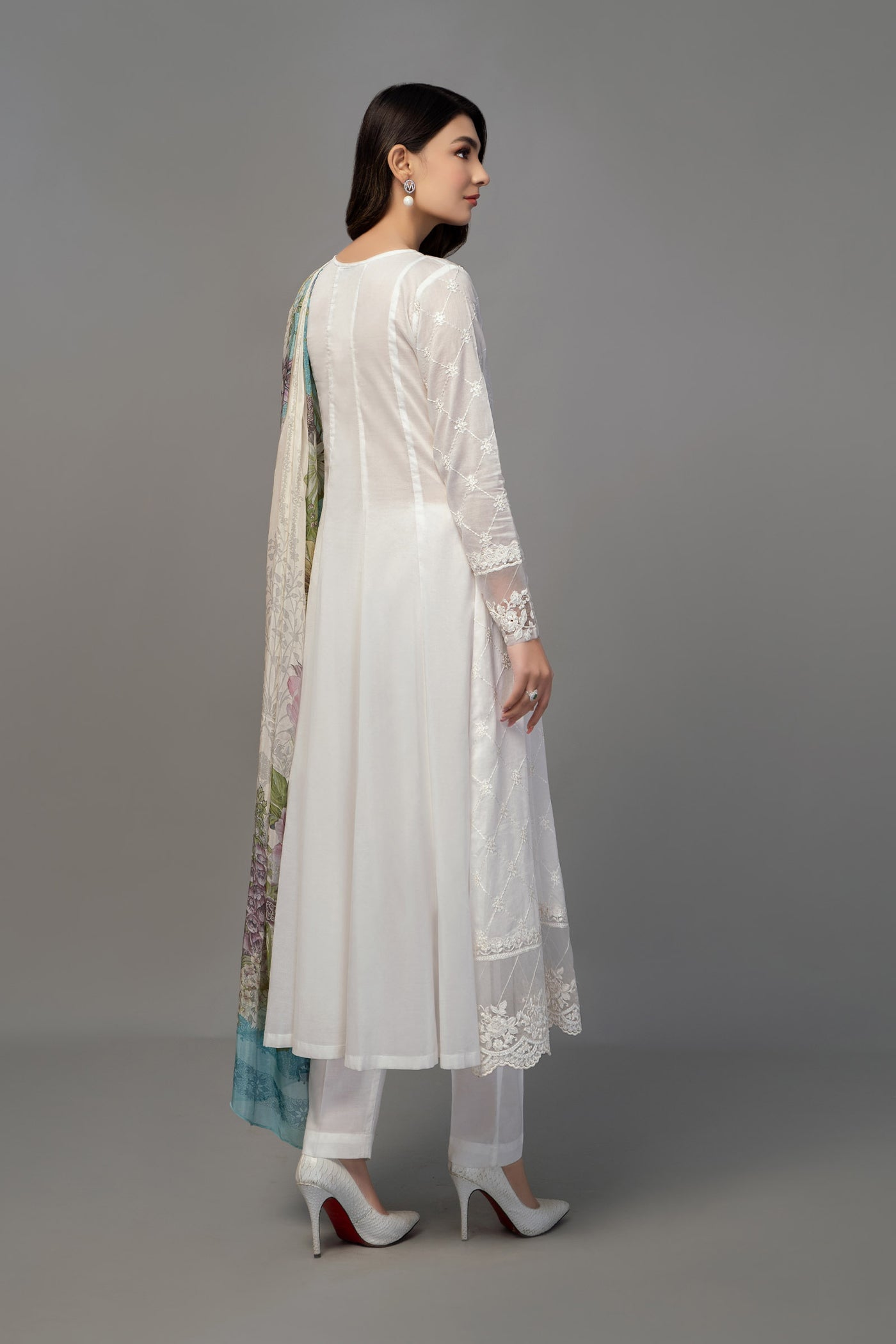 3 Piece Embroidered Suit | DW-EF23-23R1