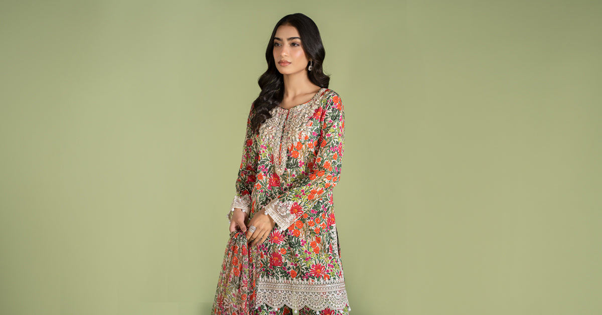 3 PIECE EMBROIDERED LAWN SUIT | DW-EF24-114