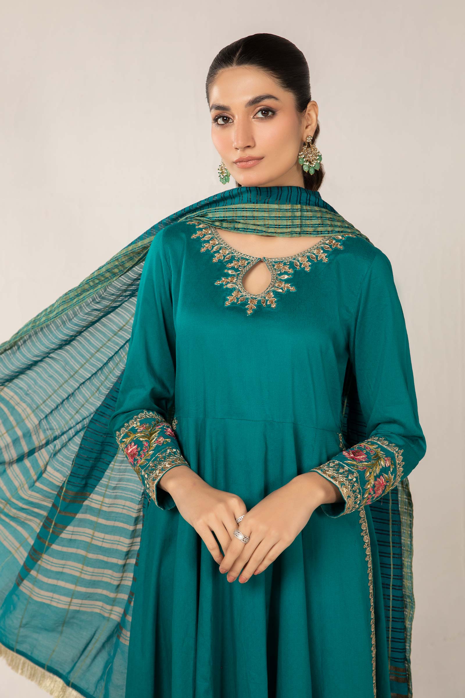 3 Piece Dyed Lawn Suit