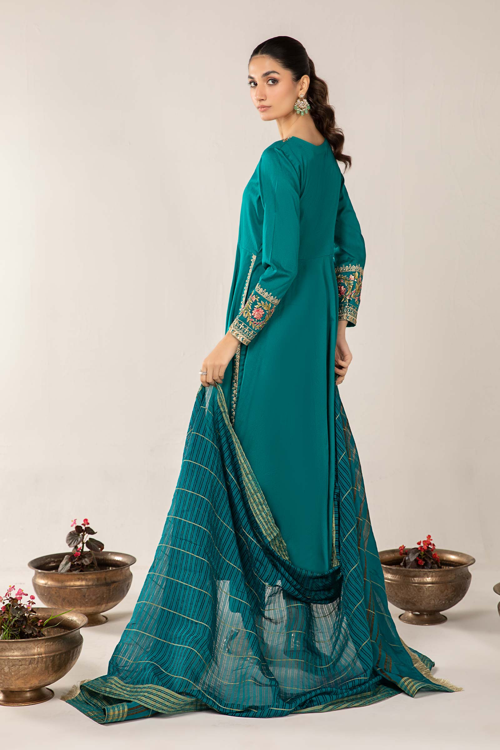 3 Piece Dyed Lawn Suit