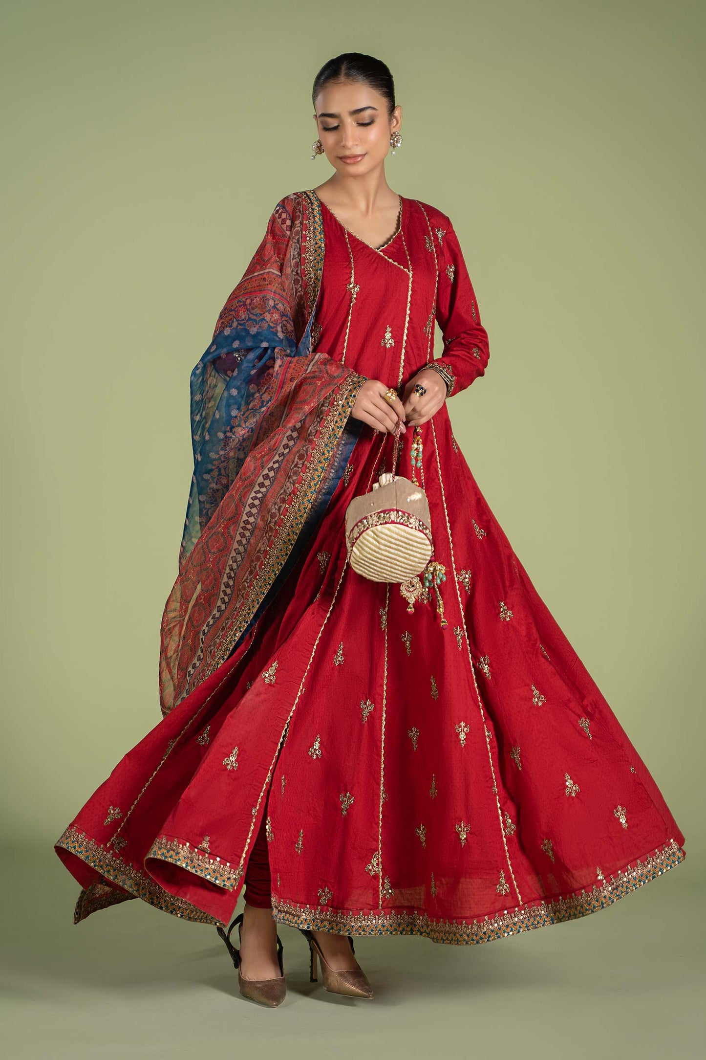 3 Piece Embroidered Dobby Suit