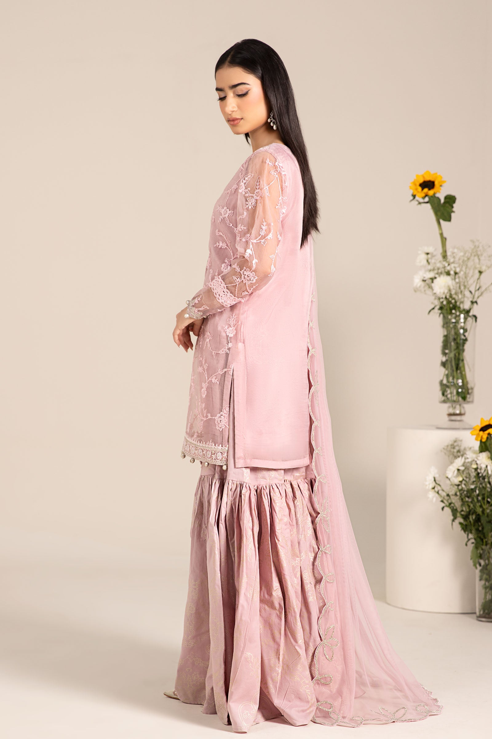 3 Piece Embroidered Cotton Silk Suit