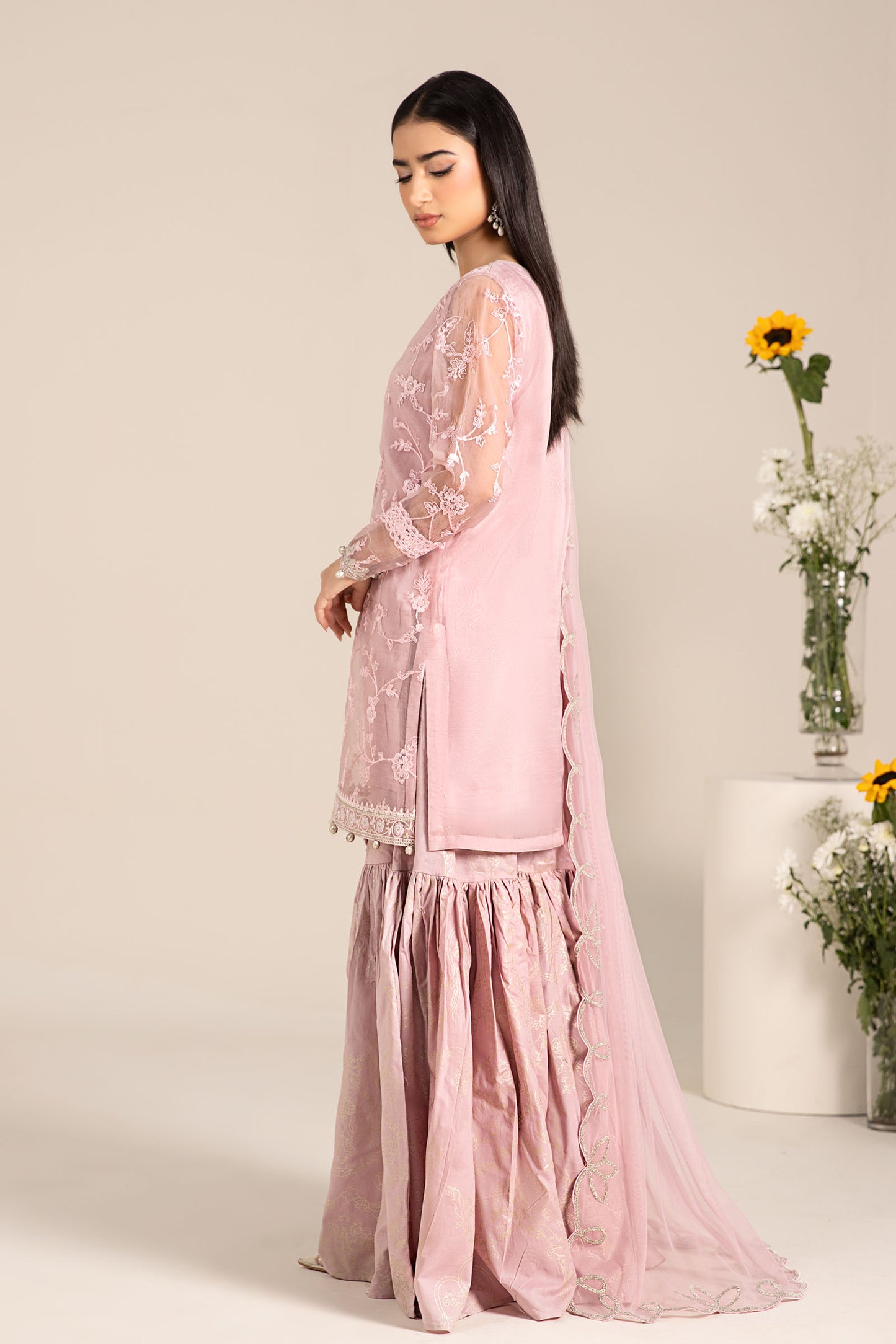 3 Piece Embroidered Cotton Silk Suit