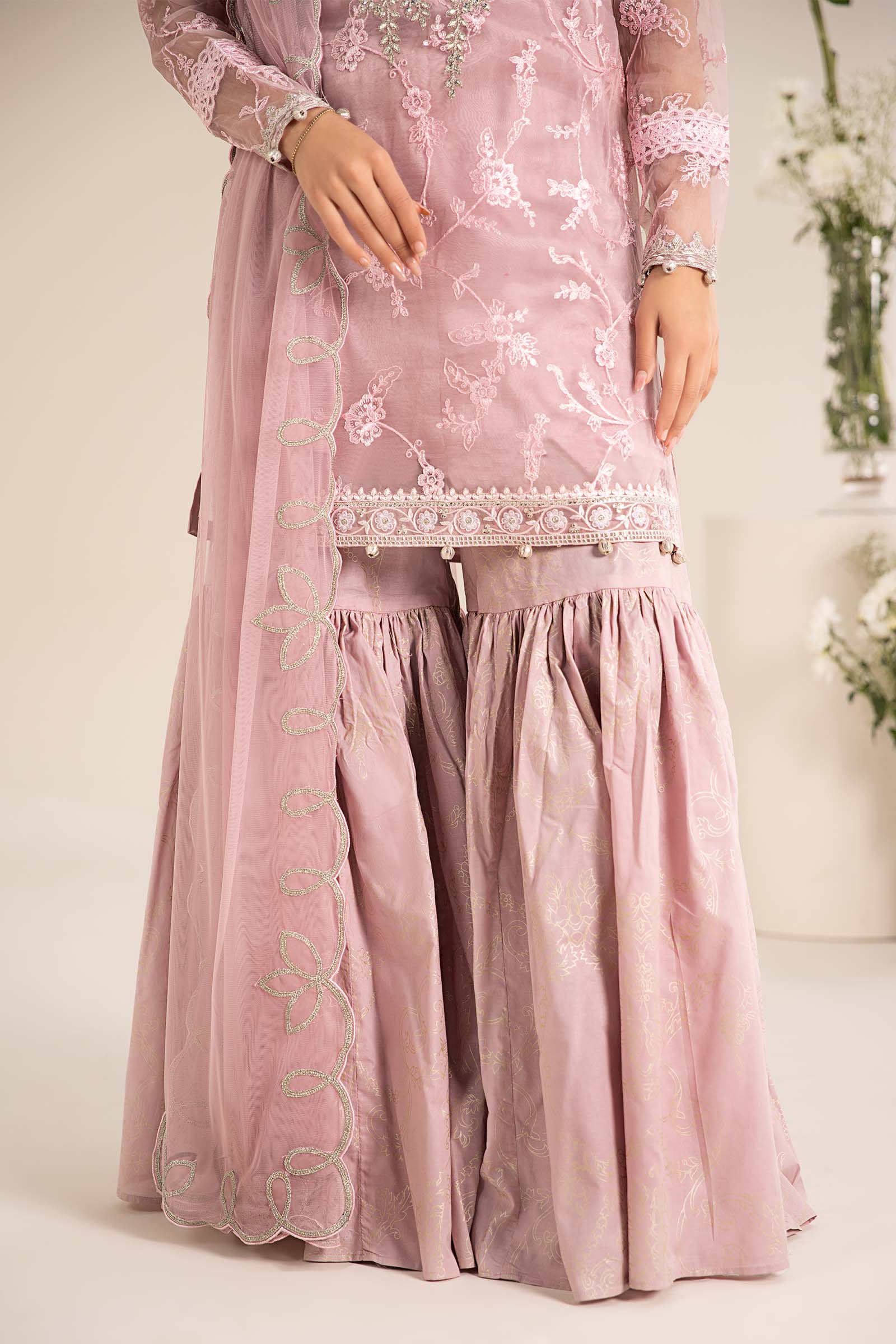 3 Piece Embroidered Cotton Silk Suit